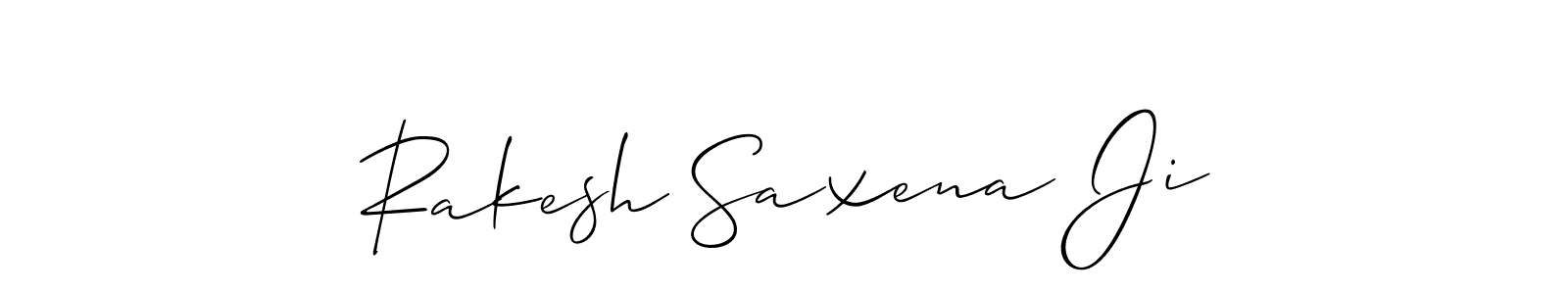 Use a signature maker to create a handwritten signature online. With this signature software, you can design (Allison_Script) your own signature for name Rakesh Saxena Ji. Rakesh Saxena Ji signature style 2 images and pictures png