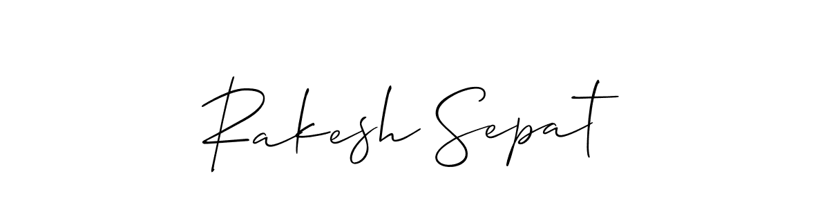 Use a signature maker to create a handwritten signature online. With this signature software, you can design (Allison_Script) your own signature for name Rakesh Sepat. Rakesh Sepat signature style 2 images and pictures png