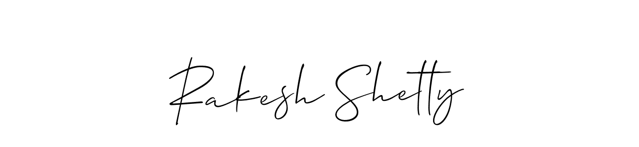 The best way (Allison_Script) to make a short signature is to pick only two or three words in your name. The name Rakesh Shetty include a total of six letters. For converting this name. Rakesh Shetty signature style 2 images and pictures png