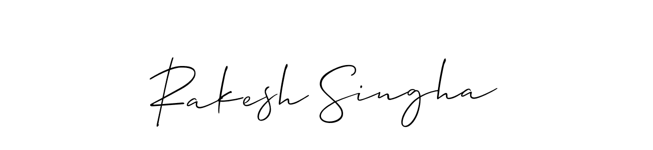 How to make Rakesh Singha name signature. Use Allison_Script style for creating short signs online. This is the latest handwritten sign. Rakesh Singha signature style 2 images and pictures png