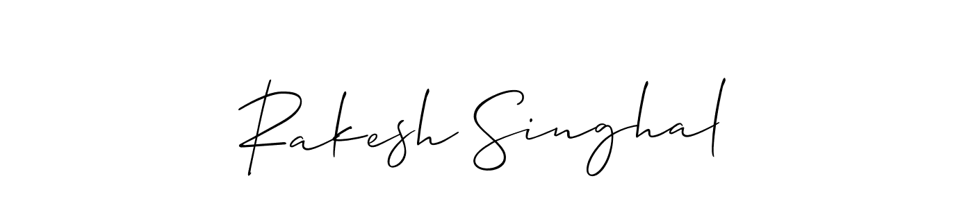 Also we have Rakesh Singhal name is the best signature style. Create professional handwritten signature collection using Allison_Script autograph style. Rakesh Singhal signature style 2 images and pictures png