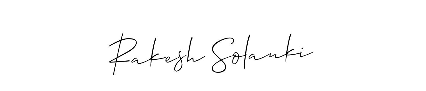 How to make Rakesh Solanki name signature. Use Allison_Script style for creating short signs online. This is the latest handwritten sign. Rakesh Solanki signature style 2 images and pictures png