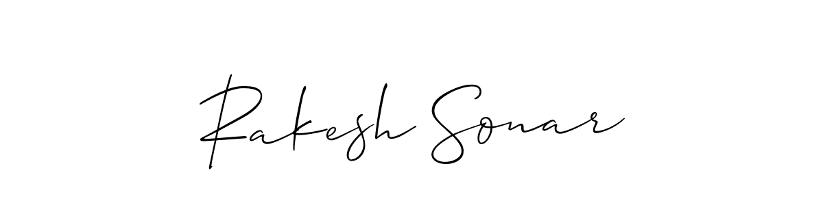 Design your own signature with our free online signature maker. With this signature software, you can create a handwritten (Allison_Script) signature for name Rakesh Sonar. Rakesh Sonar signature style 2 images and pictures png