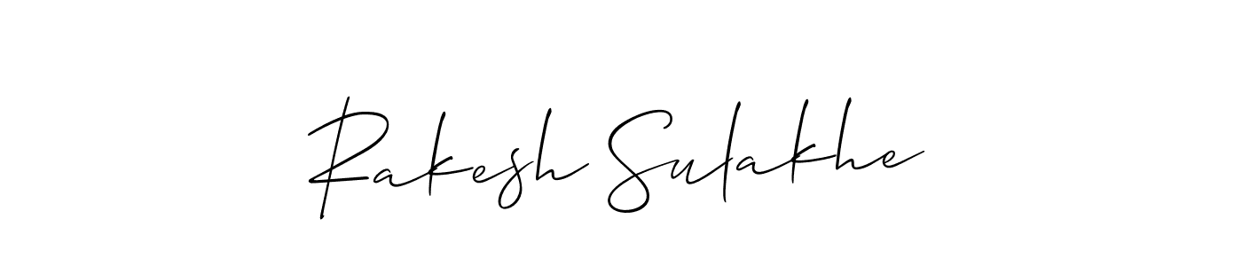 How to make Rakesh Sulakhe name signature. Use Allison_Script style for creating short signs online. This is the latest handwritten sign. Rakesh Sulakhe signature style 2 images and pictures png