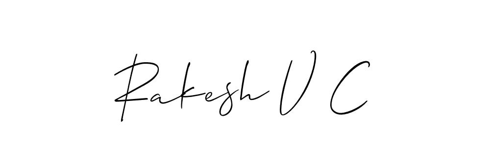 You can use this online signature creator to create a handwritten signature for the name Rakesh V C. This is the best online autograph maker. Rakesh V C signature style 2 images and pictures png