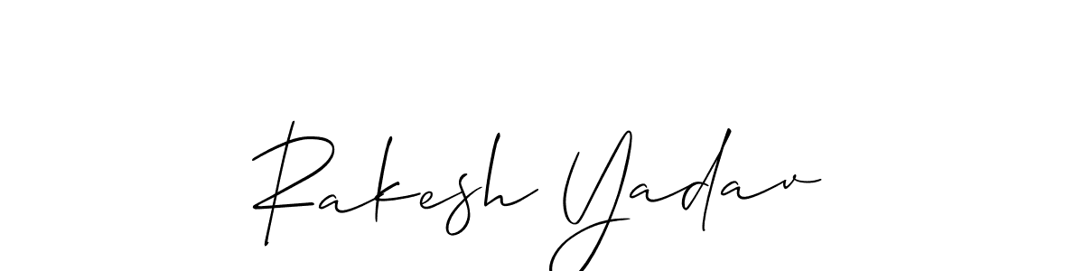 Make a beautiful signature design for name Rakesh Yadav. With this signature (Allison_Script) style, you can create a handwritten signature for free. Rakesh Yadav signature style 2 images and pictures png