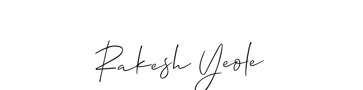 Design your own signature with our free online signature maker. With this signature software, you can create a handwritten (Allison_Script) signature for name Rakesh Yeole. Rakesh Yeole signature style 2 images and pictures png