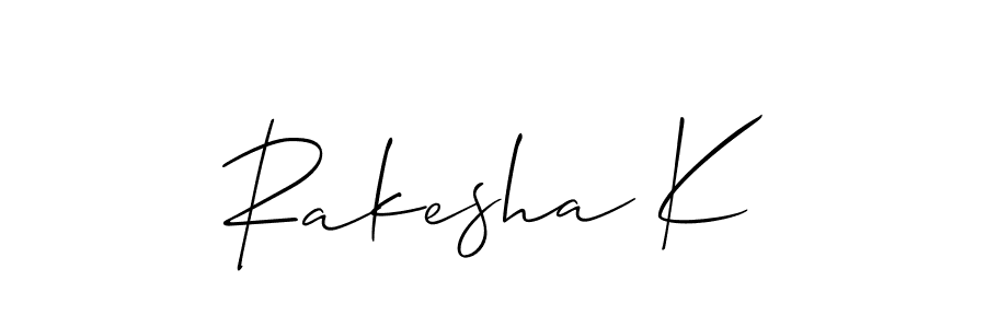 How to Draw Rakesha K signature style? Allison_Script is a latest design signature styles for name Rakesha K. Rakesha K signature style 2 images and pictures png
