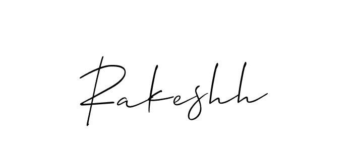 Make a beautiful signature design for name Rakeshh. With this signature (Allison_Script) style, you can create a handwritten signature for free. Rakeshh signature style 2 images and pictures png