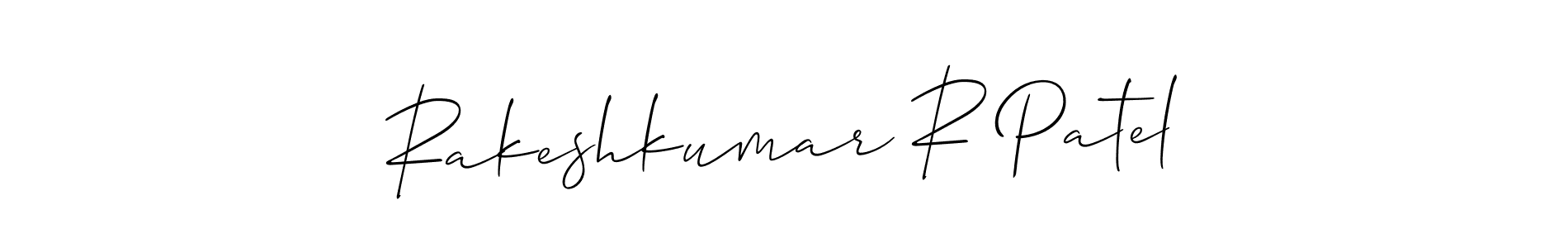 Use a signature maker to create a handwritten signature online. With this signature software, you can design (Allison_Script) your own signature for name Rakeshkumar R Patel. Rakeshkumar R Patel signature style 2 images and pictures png