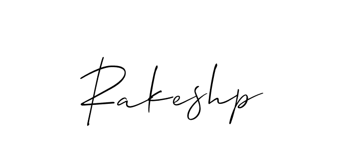 Create a beautiful signature design for name Rakeshp. With this signature (Allison_Script) fonts, you can make a handwritten signature for free. Rakeshp signature style 2 images and pictures png