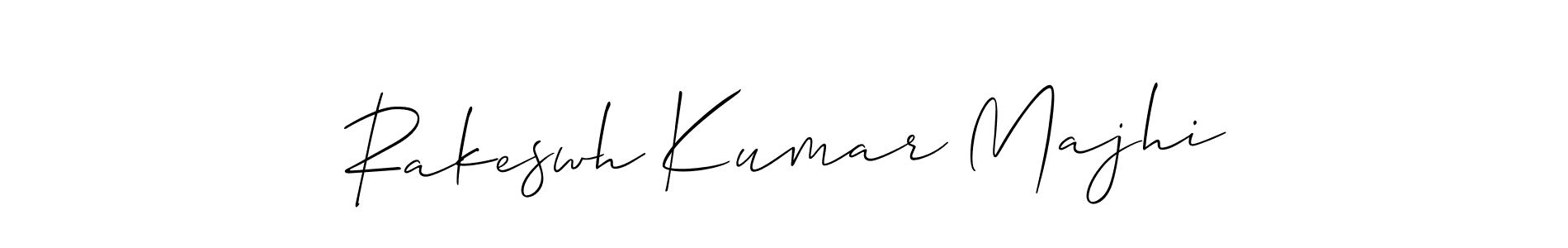 How to make Rakeswh Kumar Majhi name signature. Use Allison_Script style for creating short signs online. This is the latest handwritten sign. Rakeswh Kumar Majhi signature style 2 images and pictures png