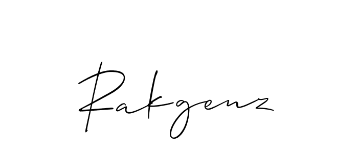 It looks lik you need a new signature style for name Rakgenz. Design unique handwritten (Allison_Script) signature with our free signature maker in just a few clicks. Rakgenz signature style 2 images and pictures png