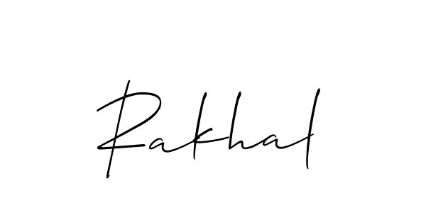 How to Draw Rakhal signature style? Allison_Script is a latest design signature styles for name Rakhal. Rakhal signature style 2 images and pictures png