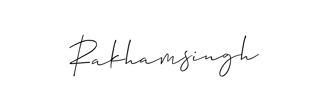 Design your own signature with our free online signature maker. With this signature software, you can create a handwritten (Allison_Script) signature for name Rakhamsingh. Rakhamsingh signature style 2 images and pictures png