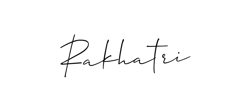 How to make Rakhatri signature? Allison_Script is a professional autograph style. Create handwritten signature for Rakhatri name. Rakhatri signature style 2 images and pictures png
