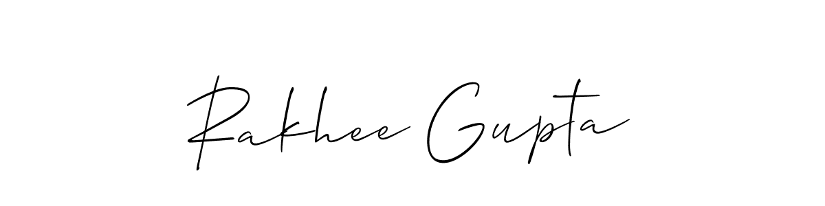 How to make Rakhee Gupta name signature. Use Allison_Script style for creating short signs online. This is the latest handwritten sign. Rakhee Gupta signature style 2 images and pictures png