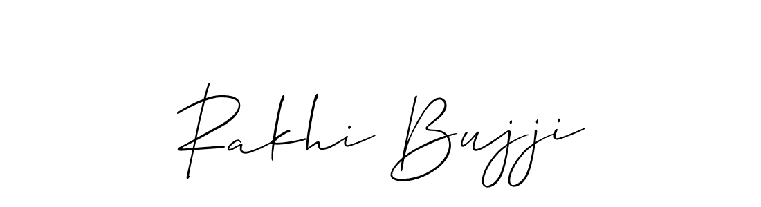 Similarly Allison_Script is the best handwritten signature design. Signature creator online .You can use it as an online autograph creator for name Rakhi Bujji. Rakhi Bujji signature style 2 images and pictures png