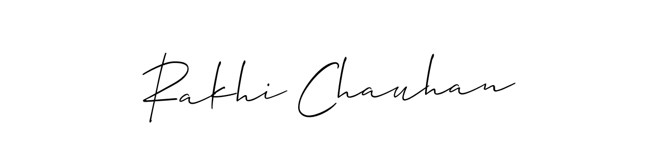 Use a signature maker to create a handwritten signature online. With this signature software, you can design (Allison_Script) your own signature for name Rakhi Chauhan. Rakhi Chauhan signature style 2 images and pictures png