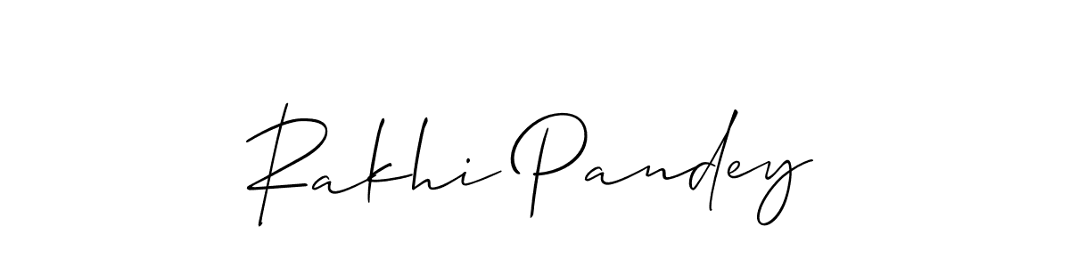 How to make Rakhi Pandey signature? Allison_Script is a professional autograph style. Create handwritten signature for Rakhi Pandey name. Rakhi Pandey signature style 2 images and pictures png