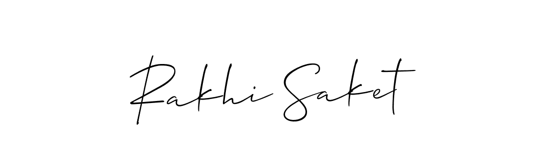 How to Draw Rakhi Saket signature style? Allison_Script is a latest design signature styles for name Rakhi Saket. Rakhi Saket signature style 2 images and pictures png