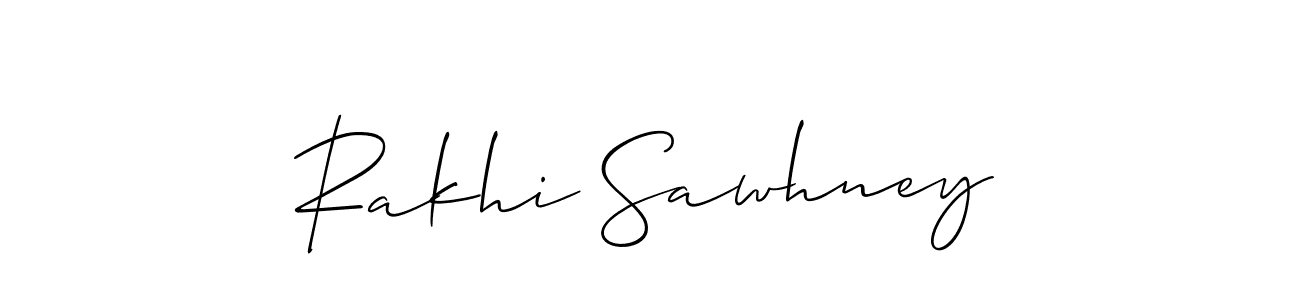 How to make Rakhi Sawhney signature? Allison_Script is a professional autograph style. Create handwritten signature for Rakhi Sawhney name. Rakhi Sawhney signature style 2 images and pictures png