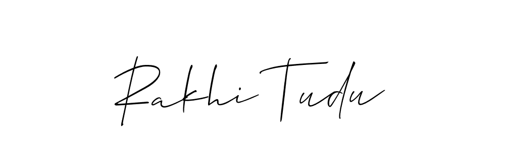 It looks lik you need a new signature style for name Rakhi Tudu. Design unique handwritten (Allison_Script) signature with our free signature maker in just a few clicks. Rakhi Tudu signature style 2 images and pictures png