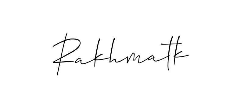 Also You can easily find your signature by using the search form. We will create Rakhmatk name handwritten signature images for you free of cost using Allison_Script sign style. Rakhmatk signature style 2 images and pictures png
