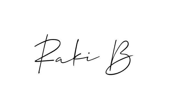 How to Draw Raki B signature style? Allison_Script is a latest design signature styles for name Raki B. Raki B signature style 2 images and pictures png
