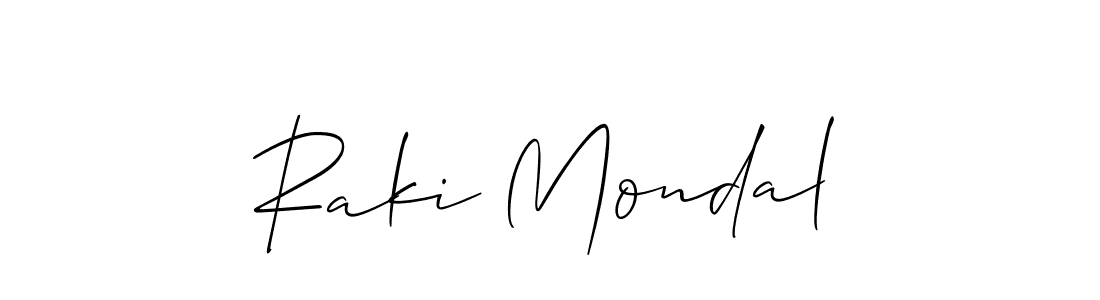 Design your own signature with our free online signature maker. With this signature software, you can create a handwritten (Allison_Script) signature for name Raki Mondal. Raki Mondal signature style 2 images and pictures png