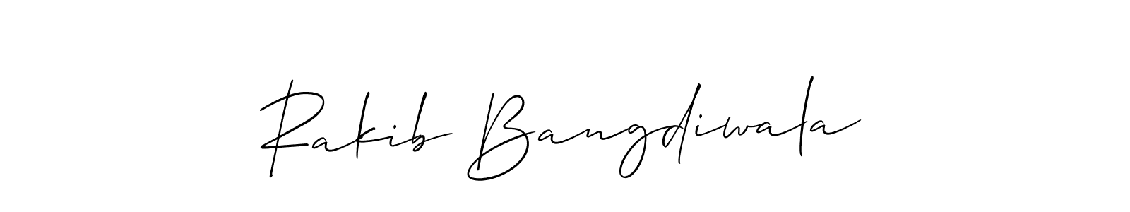 Rakib Bangdiwala stylish signature style. Best Handwritten Sign (Allison_Script) for my name. Handwritten Signature Collection Ideas for my name Rakib Bangdiwala. Rakib Bangdiwala signature style 2 images and pictures png