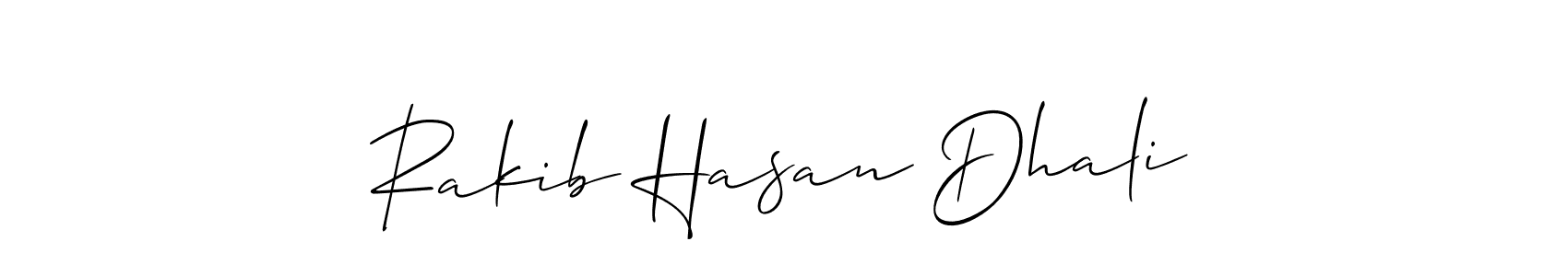 Make a short Rakib Hasan Dhali signature style. Manage your documents anywhere anytime using Allison_Script. Create and add eSignatures, submit forms, share and send files easily. Rakib Hasan Dhali signature style 2 images and pictures png