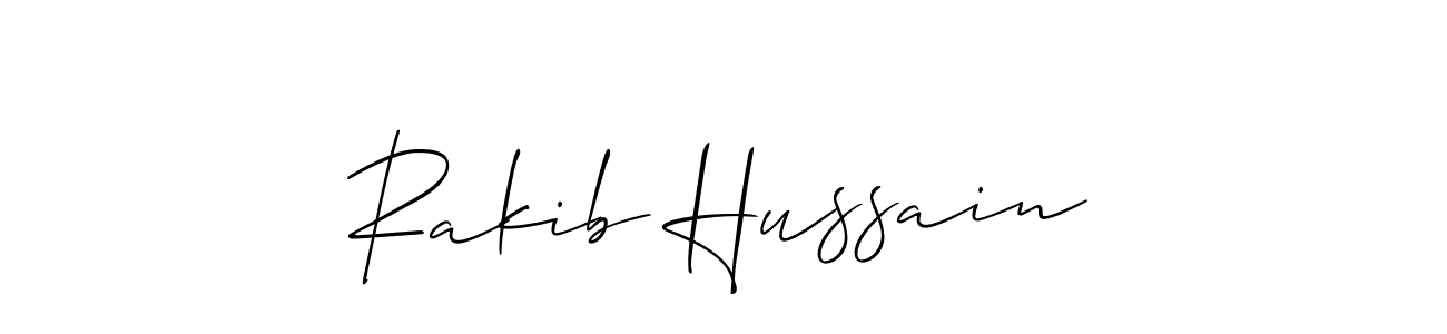 The best way (Allison_Script) to make a short signature is to pick only two or three words in your name. The name Rakib Hussain include a total of six letters. For converting this name. Rakib Hussain signature style 2 images and pictures png