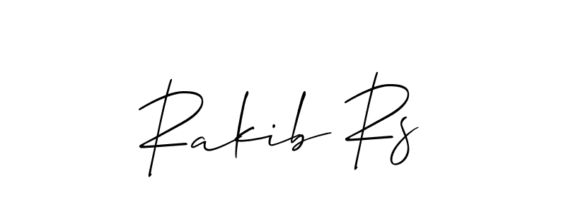 Use a signature maker to create a handwritten signature online. With this signature software, you can design (Allison_Script) your own signature for name Rakib Rs. Rakib Rs signature style 2 images and pictures png