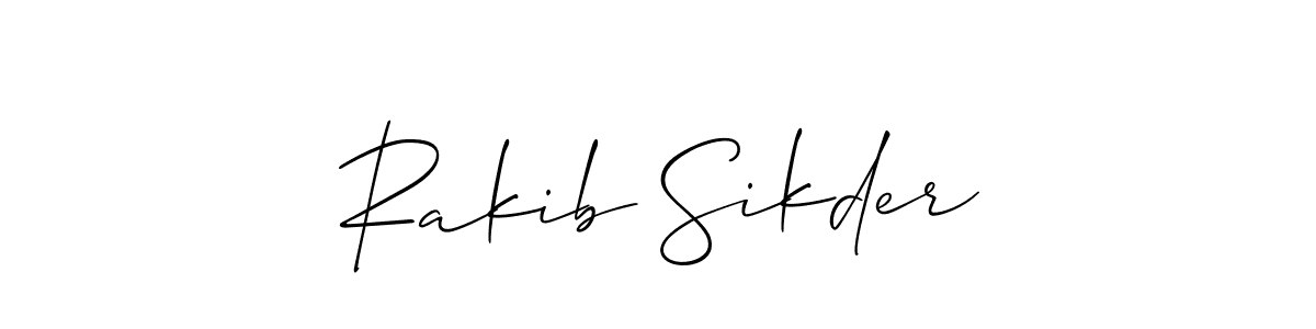 Create a beautiful signature design for name Rakib Sikder. With this signature (Allison_Script) fonts, you can make a handwritten signature for free. Rakib Sikder signature style 2 images and pictures png