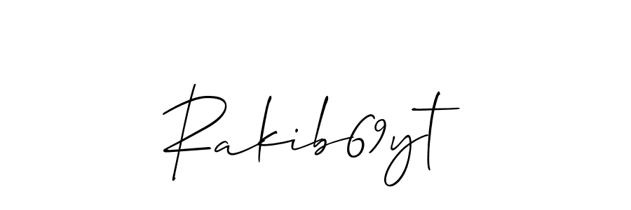 Create a beautiful signature design for name Rakib69yt. With this signature (Allison_Script) fonts, you can make a handwritten signature for free. Rakib69yt signature style 2 images and pictures png