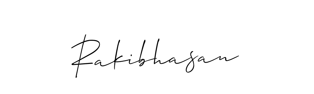 Create a beautiful signature design for name Rakibhasan. With this signature (Allison_Script) fonts, you can make a handwritten signature for free. Rakibhasan signature style 2 images and pictures png