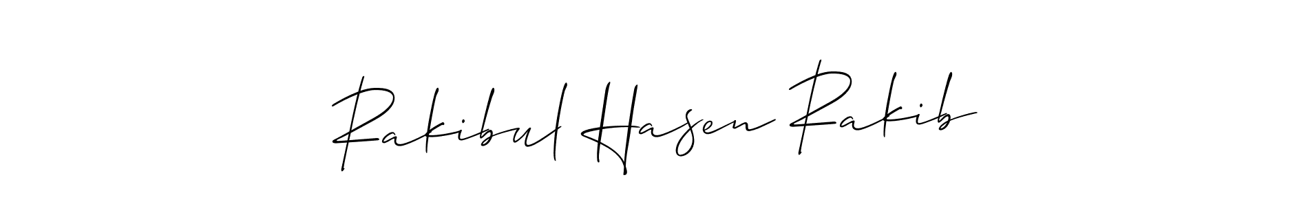 Also You can easily find your signature by using the search form. We will create Rakibul Hasen Rakib name handwritten signature images for you free of cost using Allison_Script sign style. Rakibul Hasen Rakib signature style 2 images and pictures png