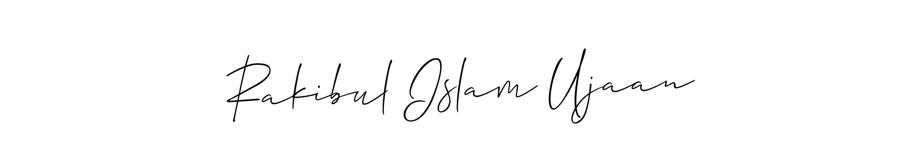 Also we have Rakibul Islam Ujaan name is the best signature style. Create professional handwritten signature collection using Allison_Script autograph style. Rakibul Islam Ujaan signature style 2 images and pictures png