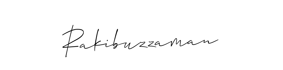 Make a beautiful signature design for name Rakibuzzaman. With this signature (Allison_Script) style, you can create a handwritten signature for free. Rakibuzzaman signature style 2 images and pictures png