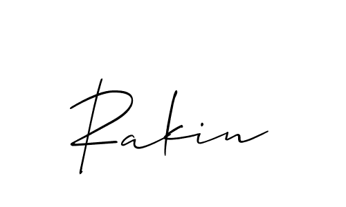 if you are searching for the best signature style for your name Rakin. so please give up your signature search. here we have designed multiple signature styles  using Allison_Script. Rakin signature style 2 images and pictures png