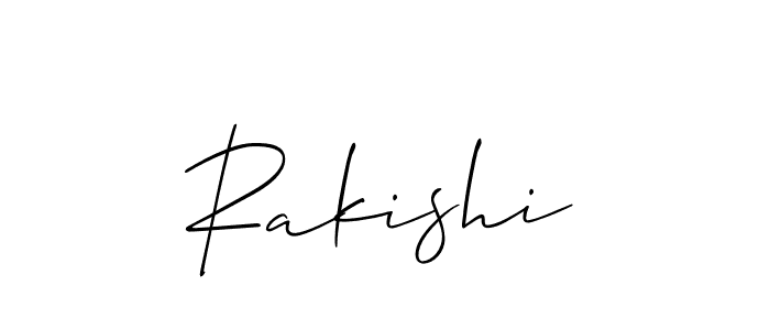 Also we have Rakishi name is the best signature style. Create professional handwritten signature collection using Allison_Script autograph style. Rakishi signature style 2 images and pictures png