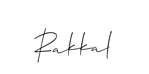 Make a beautiful signature design for name Rakkal. With this signature (Allison_Script) style, you can create a handwritten signature for free. Rakkal signature style 2 images and pictures png