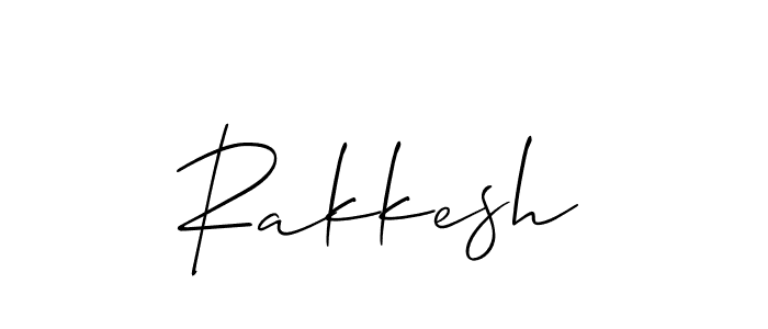 Make a beautiful signature design for name Rakkesh. With this signature (Allison_Script) style, you can create a handwritten signature for free. Rakkesh signature style 2 images and pictures png