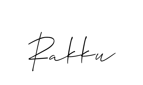 How to Draw Rakku signature style? Allison_Script is a latest design signature styles for name Rakku. Rakku signature style 2 images and pictures png