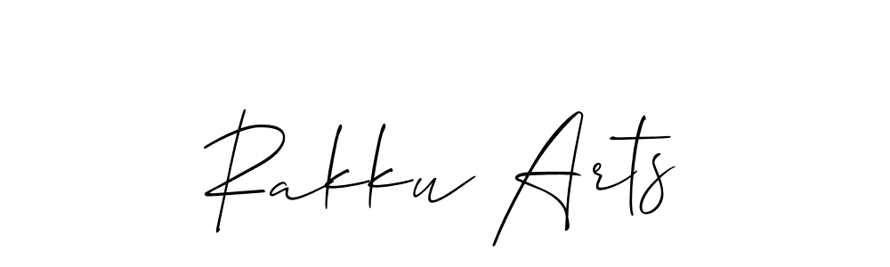 You should practise on your own different ways (Allison_Script) to write your name (Rakku Arts) in signature. don't let someone else do it for you. Rakku Arts signature style 2 images and pictures png