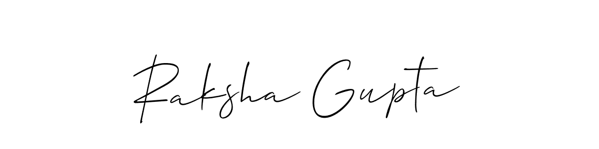 Raksha Gupta stylish signature style. Best Handwritten Sign (Allison_Script) for my name. Handwritten Signature Collection Ideas for my name Raksha Gupta. Raksha Gupta signature style 2 images and pictures png