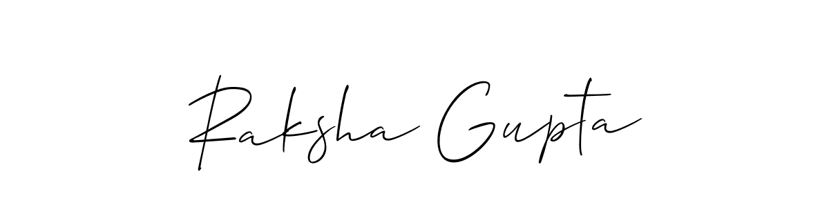 Raksha Gupta stylish signature style. Best Handwritten Sign (Allison_Script) for my name. Handwritten Signature Collection Ideas for my name Raksha Gupta. Raksha Gupta signature style 2 images and pictures png