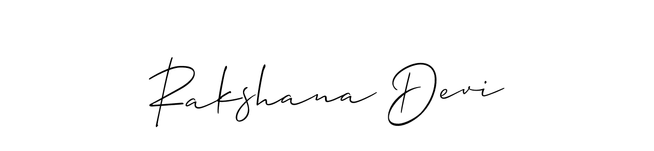 How to make Rakshana Devi signature? Allison_Script is a professional autograph style. Create handwritten signature for Rakshana Devi name. Rakshana Devi signature style 2 images and pictures png