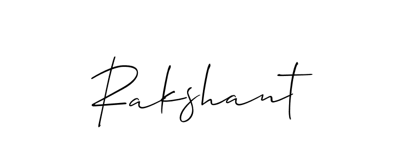 Also we have Rakshant name is the best signature style. Create professional handwritten signature collection using Allison_Script autograph style. Rakshant signature style 2 images and pictures png